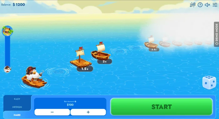 Chicken Pirate Route Spielbildschirm